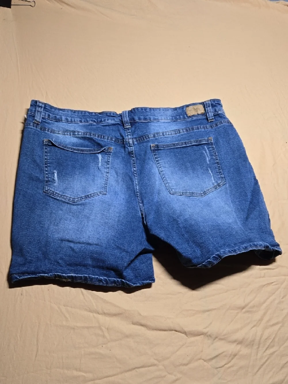 ♡Supplies High-Rise Distressed Denim Jean Shorts in Blue Size 18w